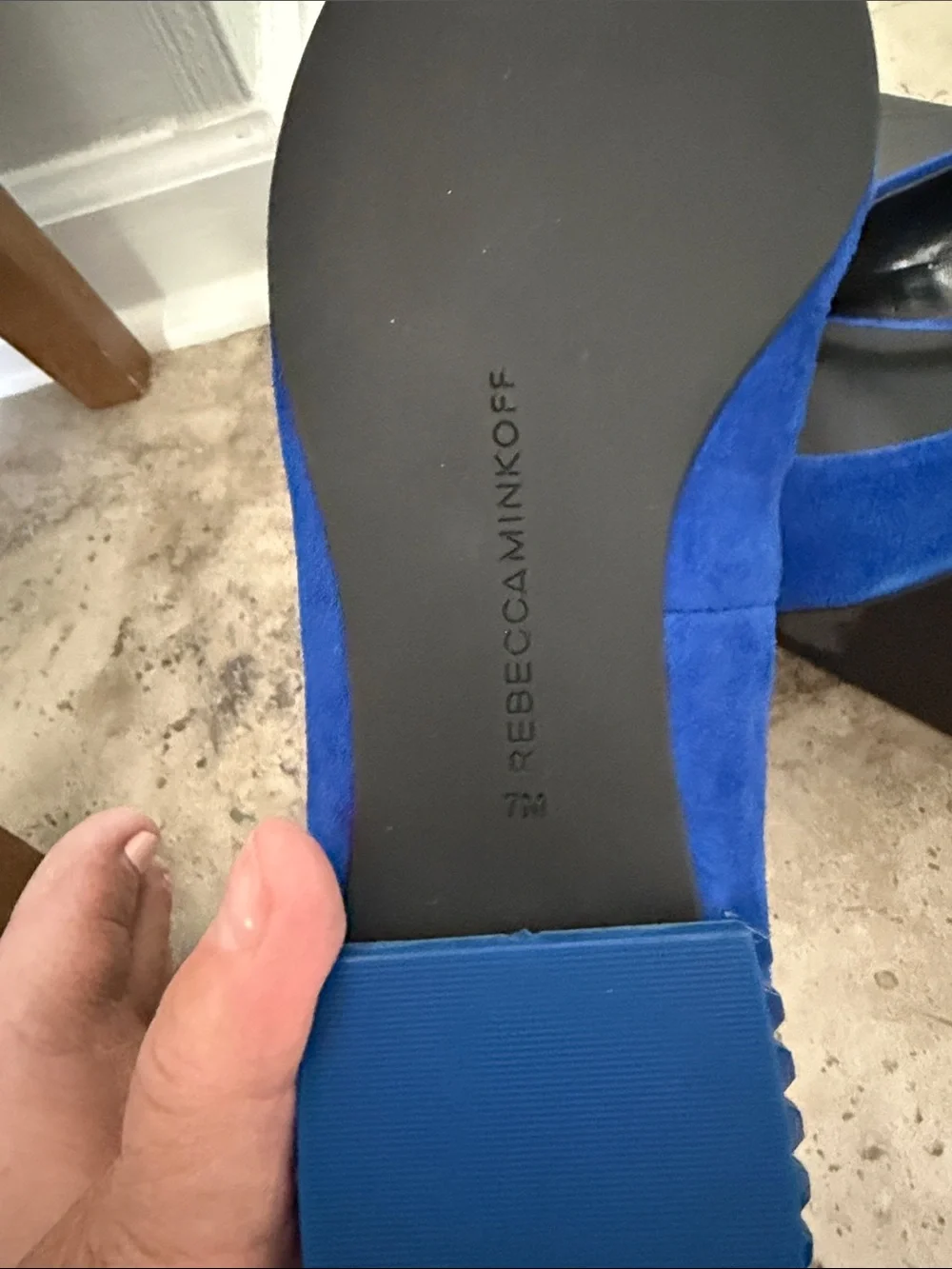 Rebecca Minkoff Fallon Blue Suede Ballet Flats - Women's Slip-On size 7
